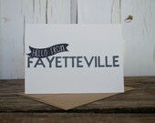 Hello from Fayetteville - letterpress card