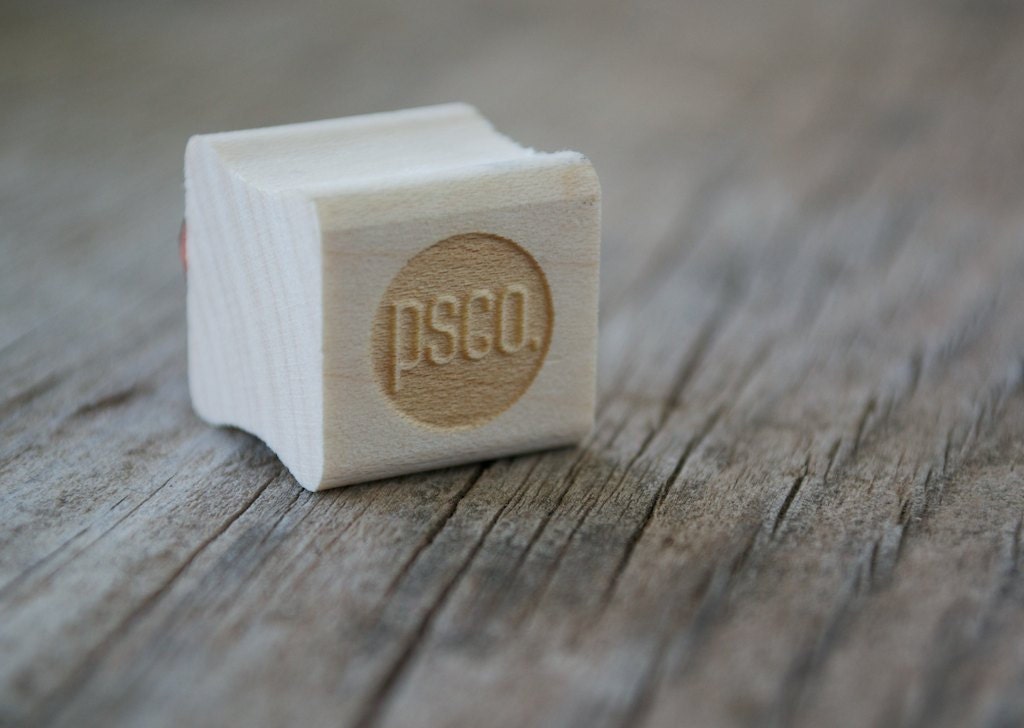 Custom Initial Stamp, .5 inches x .5 inches