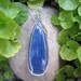RESERVED for Jeanie Large Blue Kyanite Stone Sterling Silver Wire Wrapped Pendant Necklace