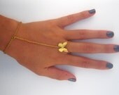 Ring to Wrist Butterfly Bracelet