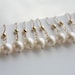 bridesmaid gifts,Set of 5,Wire wrapped pearls,gold earrings,bridal jewelry,wedding jewelry,wedding party gift,mothers gift