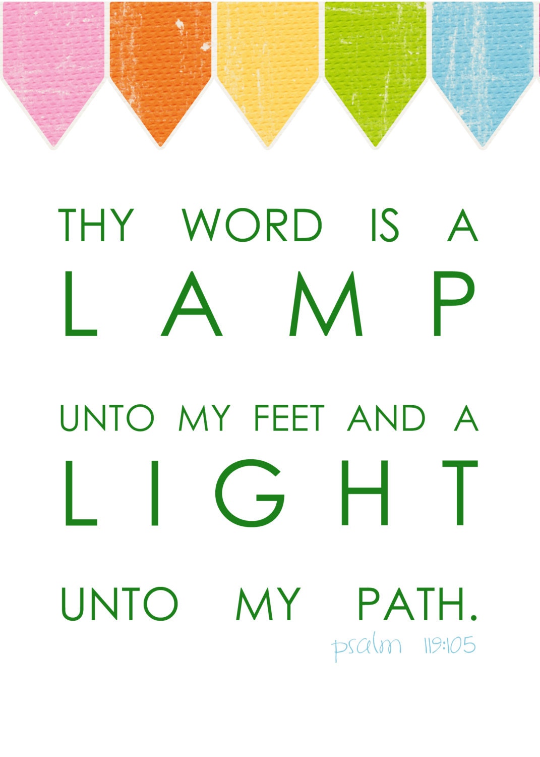 8x10 Thy Word is a Lamp unto my feet and a Light unto my path / Mounted Artwork