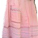 Vintage Apron Peach Gingham Cross Stitch 1950's Cottage Chic