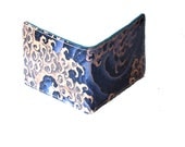 Printed Leather Wallet with Katsushika Hokusais print