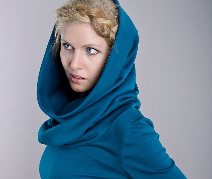 dress "true lilly", petrol / ash-blue, cotton, s/m/l