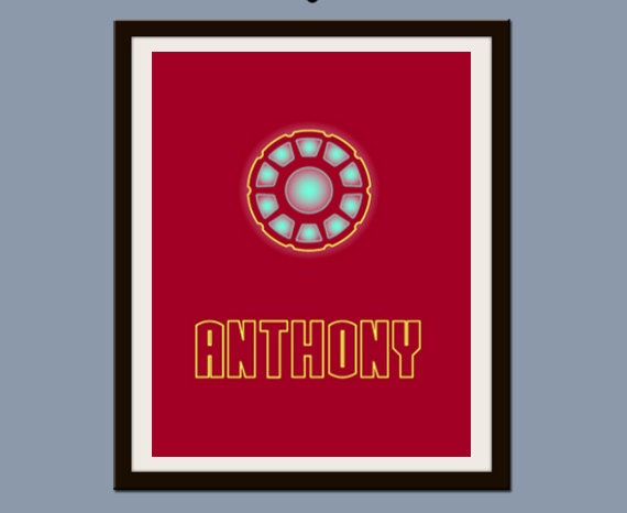 Personalized Iron Man Print 11 x 14
