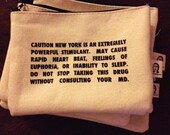 caution new york pouch