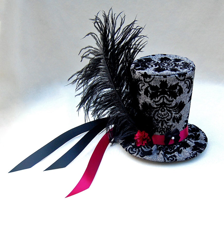 Tiny Top Hat: Classic Fancy - Lolita Cosplay Costume Party Fascinator Photo Photography Prop Wedding Tophat Small Mini Miniature little