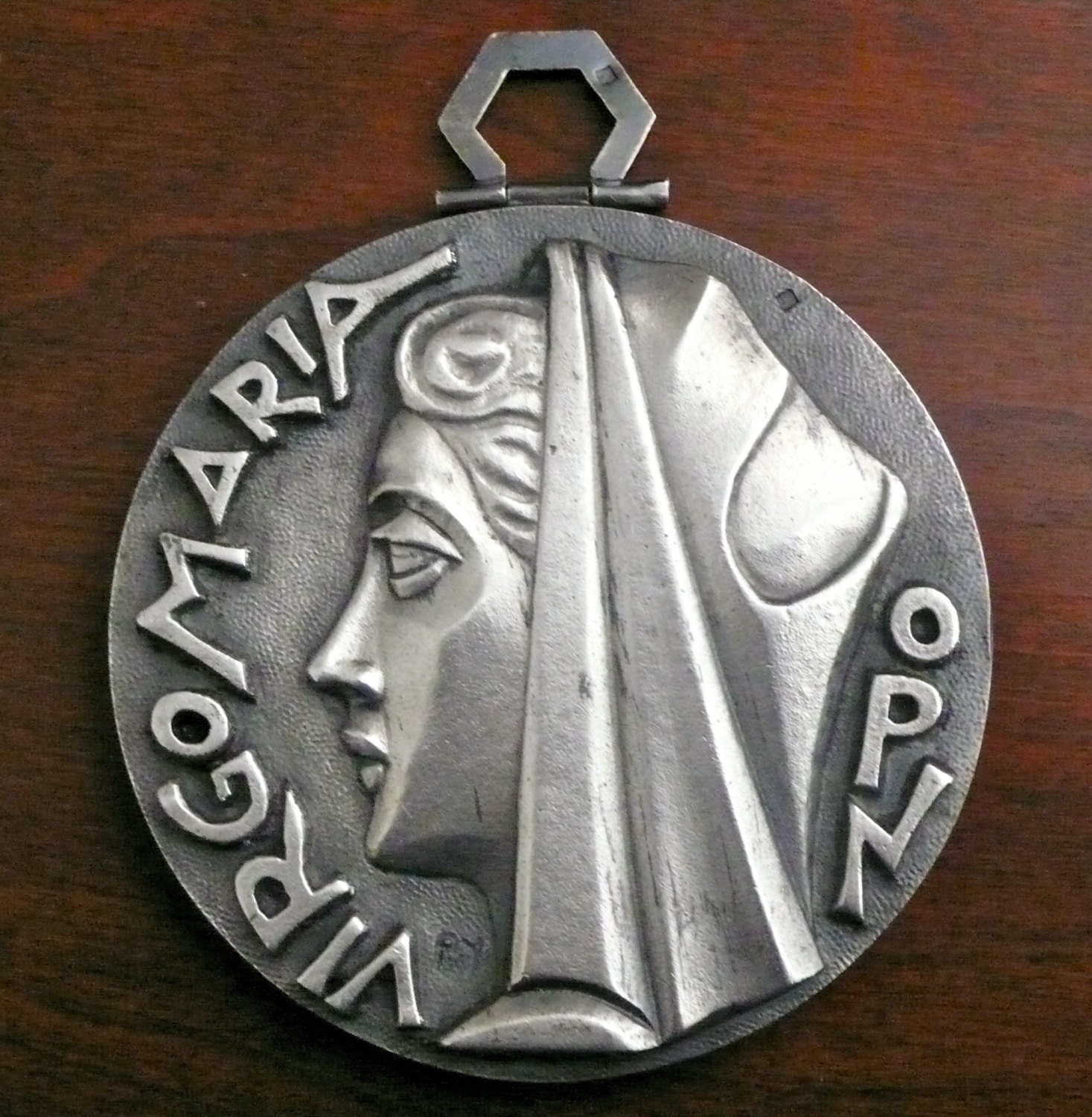 Reserve for NIck Clark Do Not But Virgo Maria OPN Medal, Medallion Pendant By French Artist Denis Fernand Py (1887-1949) Free Shipping