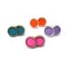 Turquoise enamel studs, copper