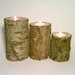 Log Tealight Candle Holder, Rustic Decor, Rustic Wedding Centerpiece, Patio Decor