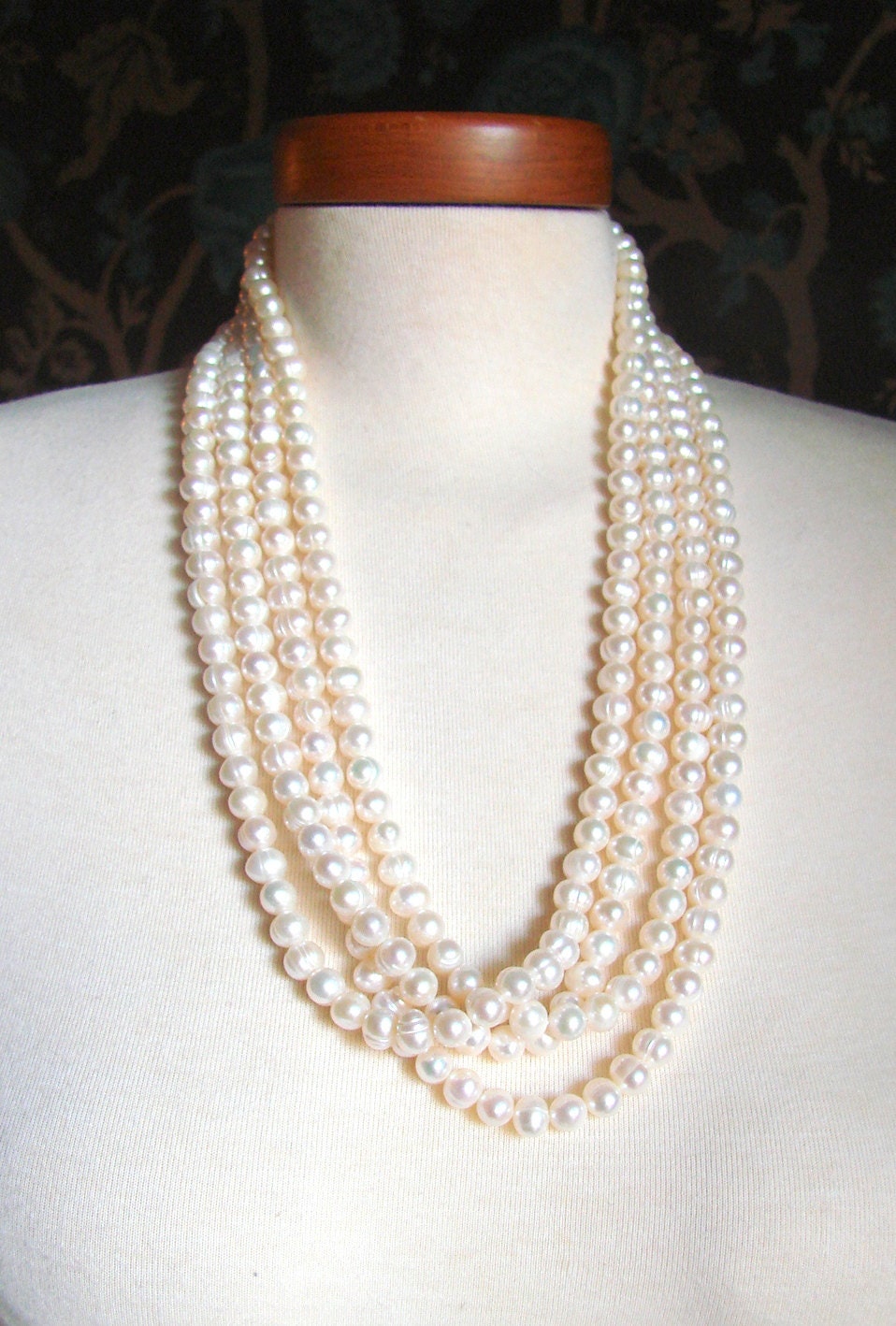 SALE Stunning Glamorous Art Nouveau Boroque Antique Real Pearls '96 WOW