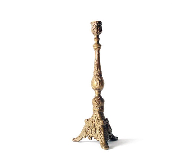 Beautiful copper candle holder - classic, elegant golden vintage candle holder, decorative candle holder,