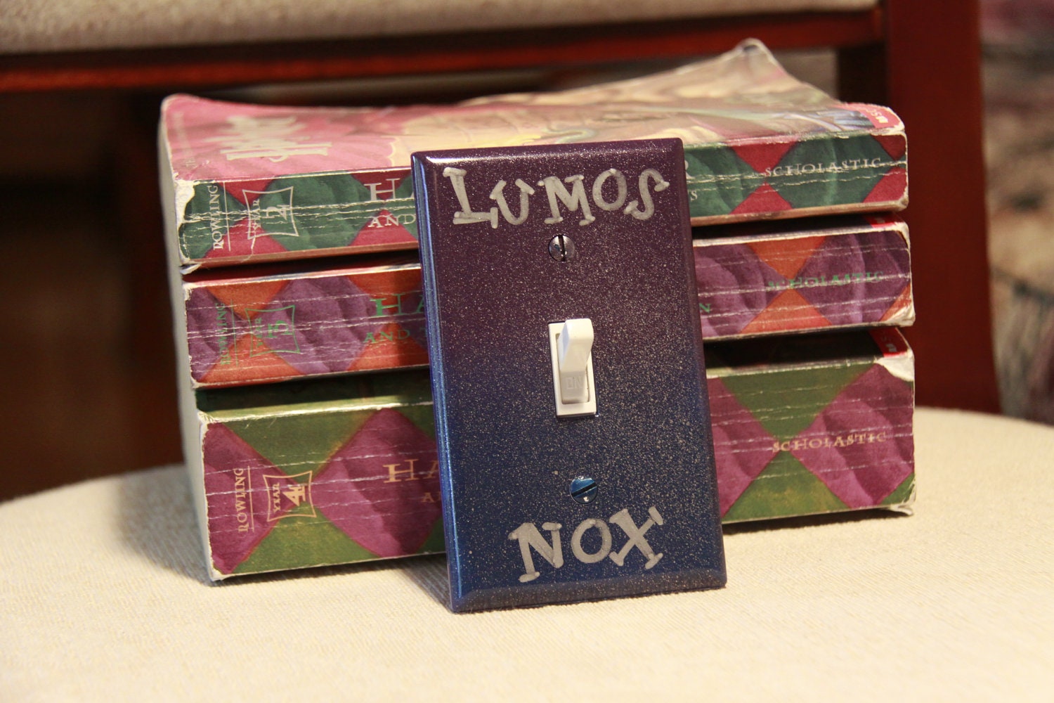 SALE - Harry Potter (Purple and Blue) Lumos & Nox Light Switch Plate