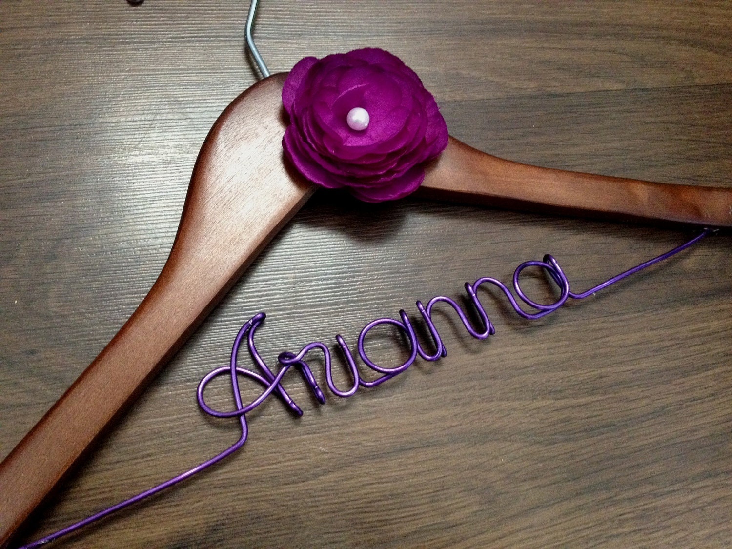 Flower Girl Hanger, Wedding Hanger, Bride Hanger, Custom Name Hanger, Flower Girl Gift, Childrens Hanger,
