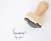 Custom Rubber Stamp - Personalized Handmade By You laser cut 1 1/2" rubber stamp with hand lettering