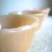 Fire King Peach Lusterware Custard Bowls, Set of Four