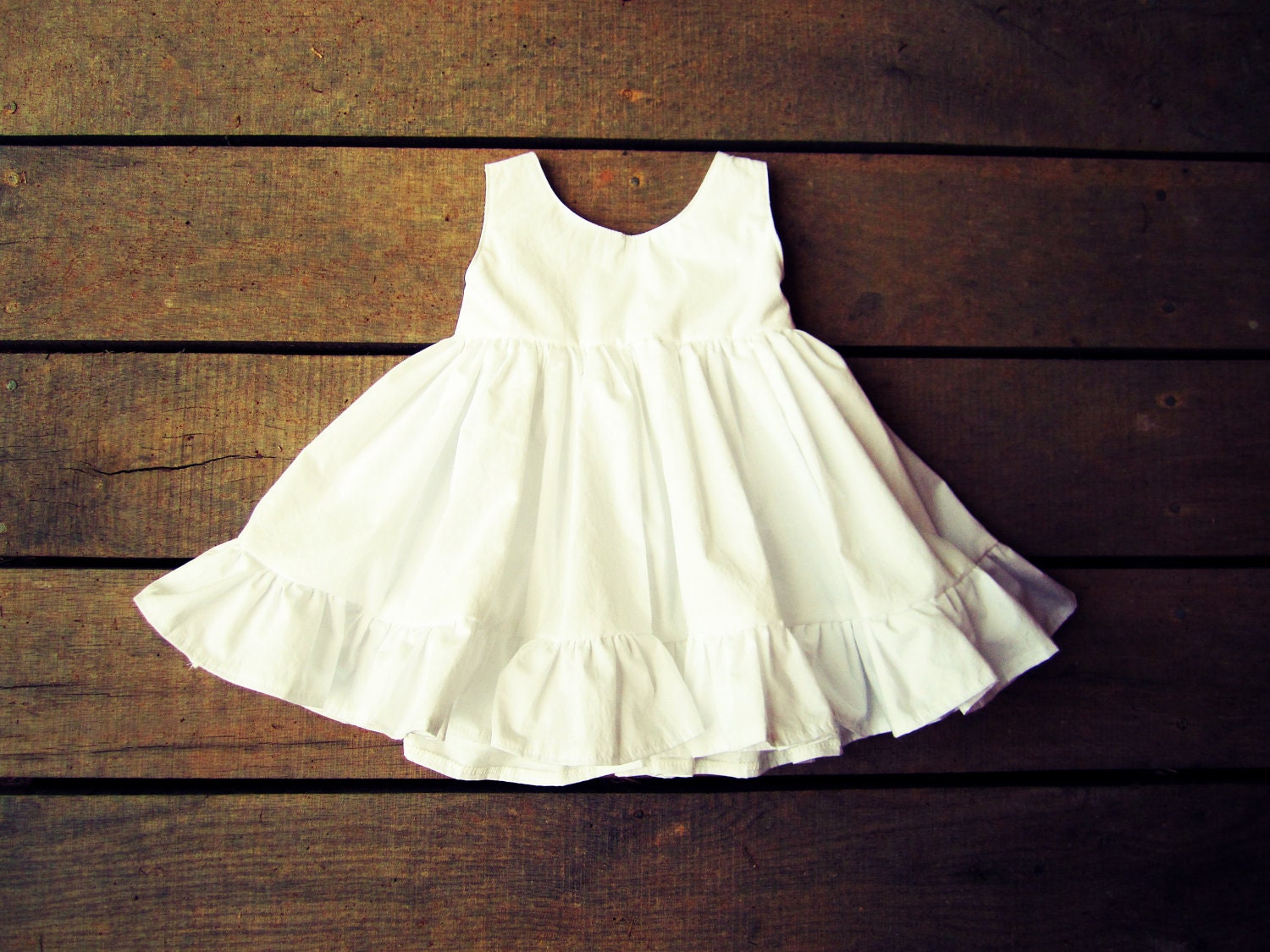 Girls White or Ivory Ruffle Toddler Dress Flower Girl dress Size 12/18 months 2t 3t 4t 5 6 7 8 beach dress