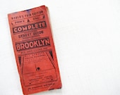 brooklyn hipster- vintage street guide to brooklyn, typography, world's fair, new york city, hipster, map
