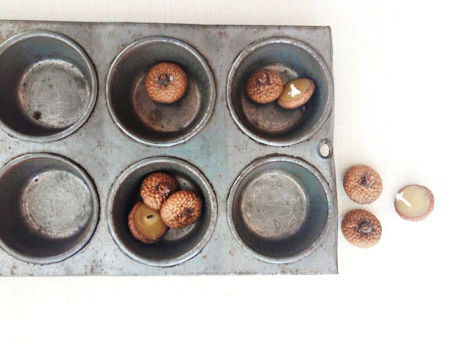 do you know the muffin man - vintage muffin tin, industrial, organizer, tin, storage, flea market