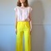 60s wide leg pants / 1960s yellow pants / vintage pants