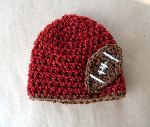 Football Hat, Crochet Hat, Baby Boy Hat