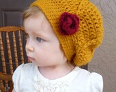 Baby Girl hat, Slouch Beanie, Pick your color