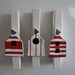 Made to Order beach hut clothes peg magnets (set of 3)