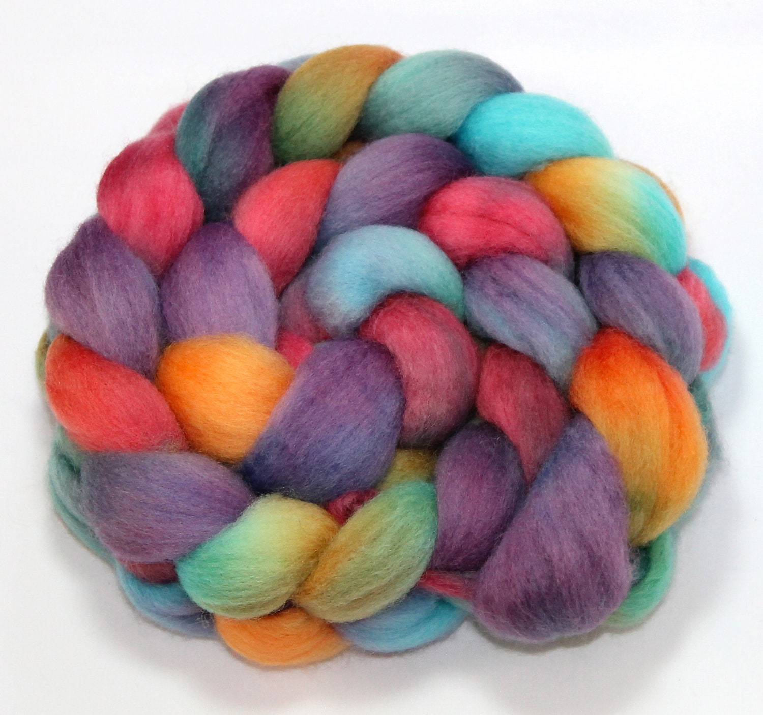 Hand Painted Roving - Lavender in Santa Fe - Falkland wool, 4 Ounces
