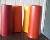 Set of four vintage Tupperware cups in fall colors- Treasury item - FunFindsVintage