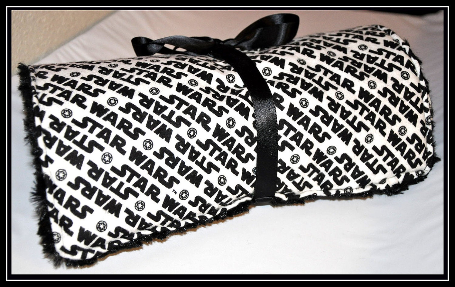 Changing Pad -- Star Wars Flannel with Black Minky Swirl - Geek-a-bye Baby - Sci-Fi Geek - Handmade, Portable