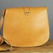 Vintage Tan Leather 70s Saddle Bag Across Body Bag Satchel Purse