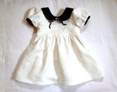 Linen Peter Pan Collar Dress for Babies and Children