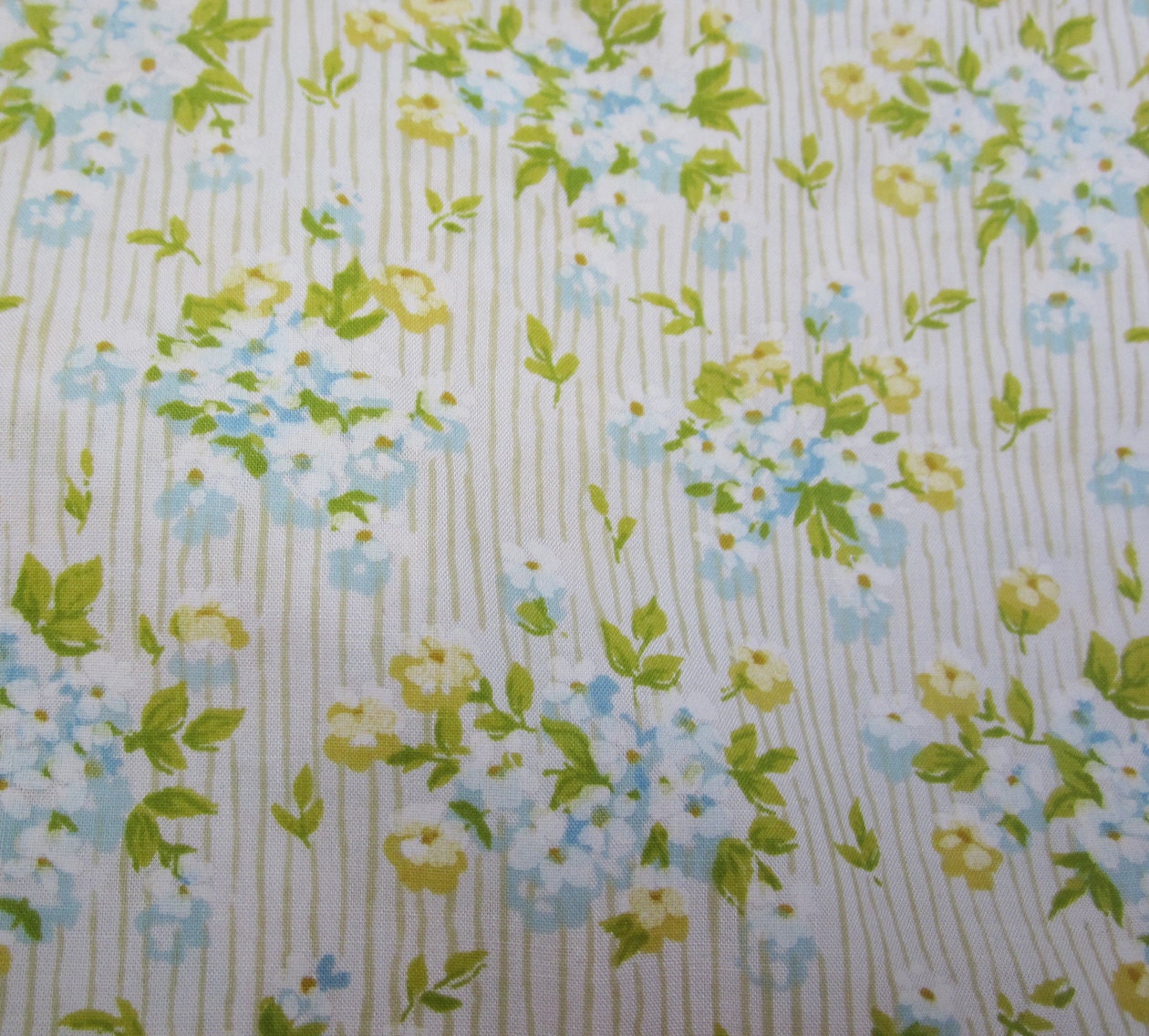 SALE Stripped Flowers  - Twin Fitted