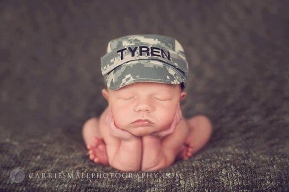 Military Caps-newborn sizes Army/Navy/Air Force/Marines