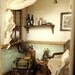 The Room with Old TRUNK (No.1)- Vintage Antique chair -handmade Dollhouse Miniatures