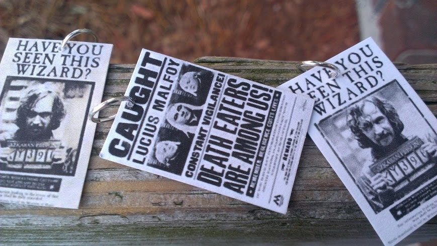 WANTED - Harry Potter miniature wanted poster charms