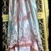 ivory blush & whisper pink lace satin applique vintage wedding gown by mermaid miss k