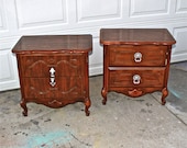 French Provincial Nightstands/ Side Tables /Custom paint to order/ Bedroom Furniture Living Room Storage
