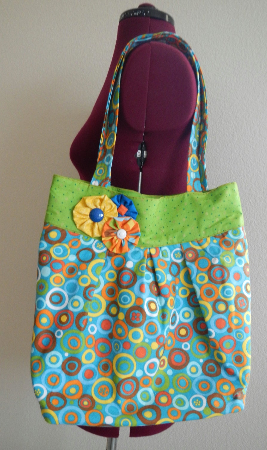Bright Pleated Tote