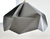 Snowflake: Origami Paper Lamp Shade / Lantern - Grey