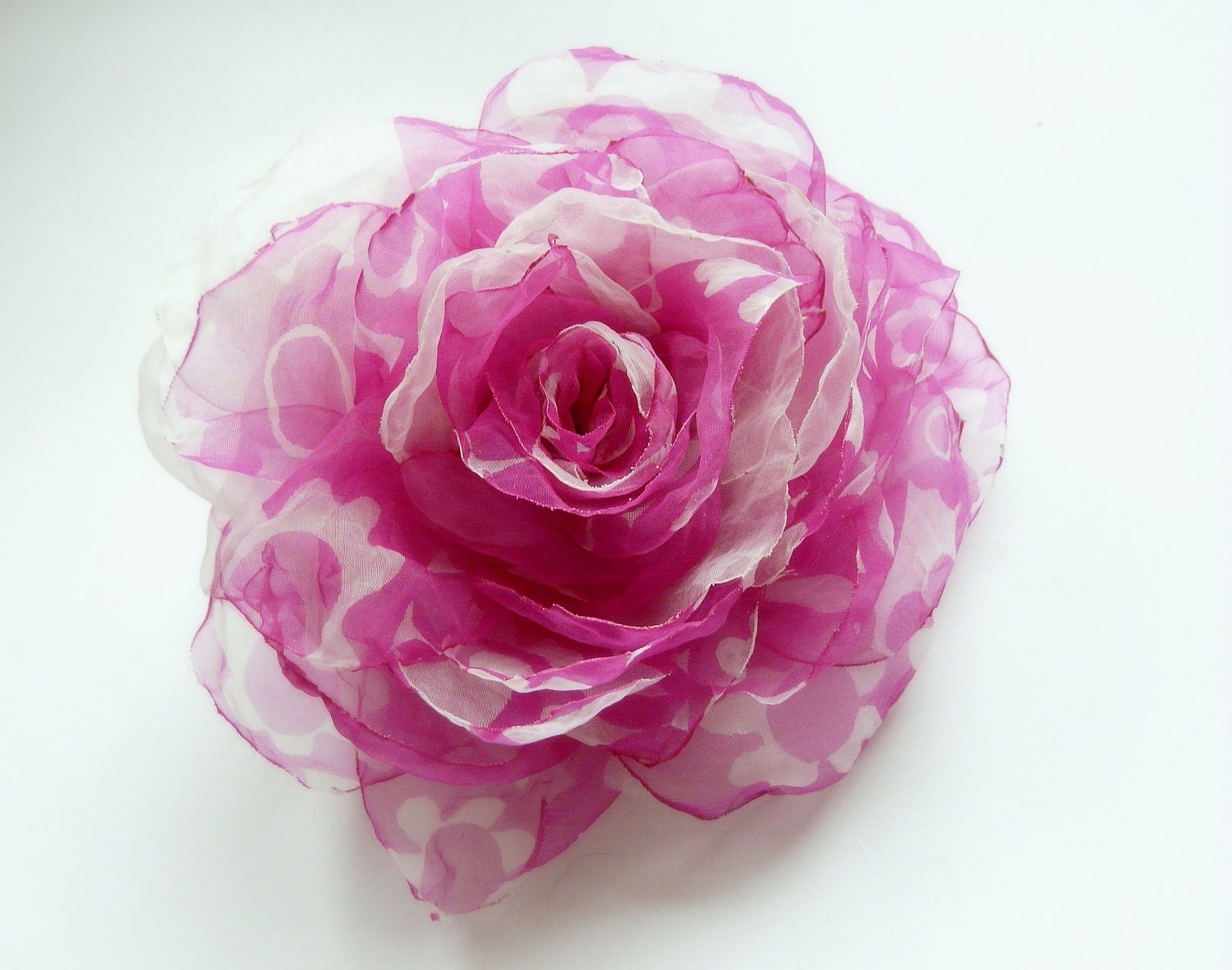 Pink Wedding Hair Flower, Fuschia Flower, Magenta Bridal Fascinator, Bridesmaid Hairpiece, Pink Peony
