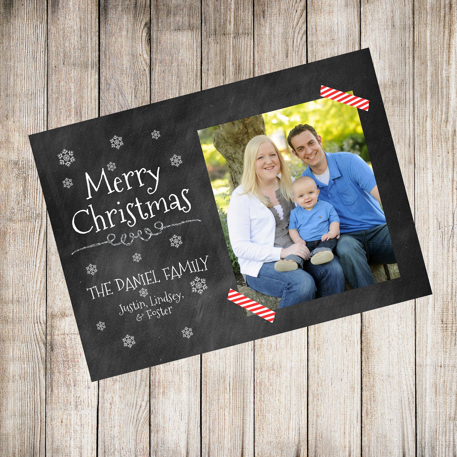 Chalkboard Style Christmas Card- Digital File Il_170x135