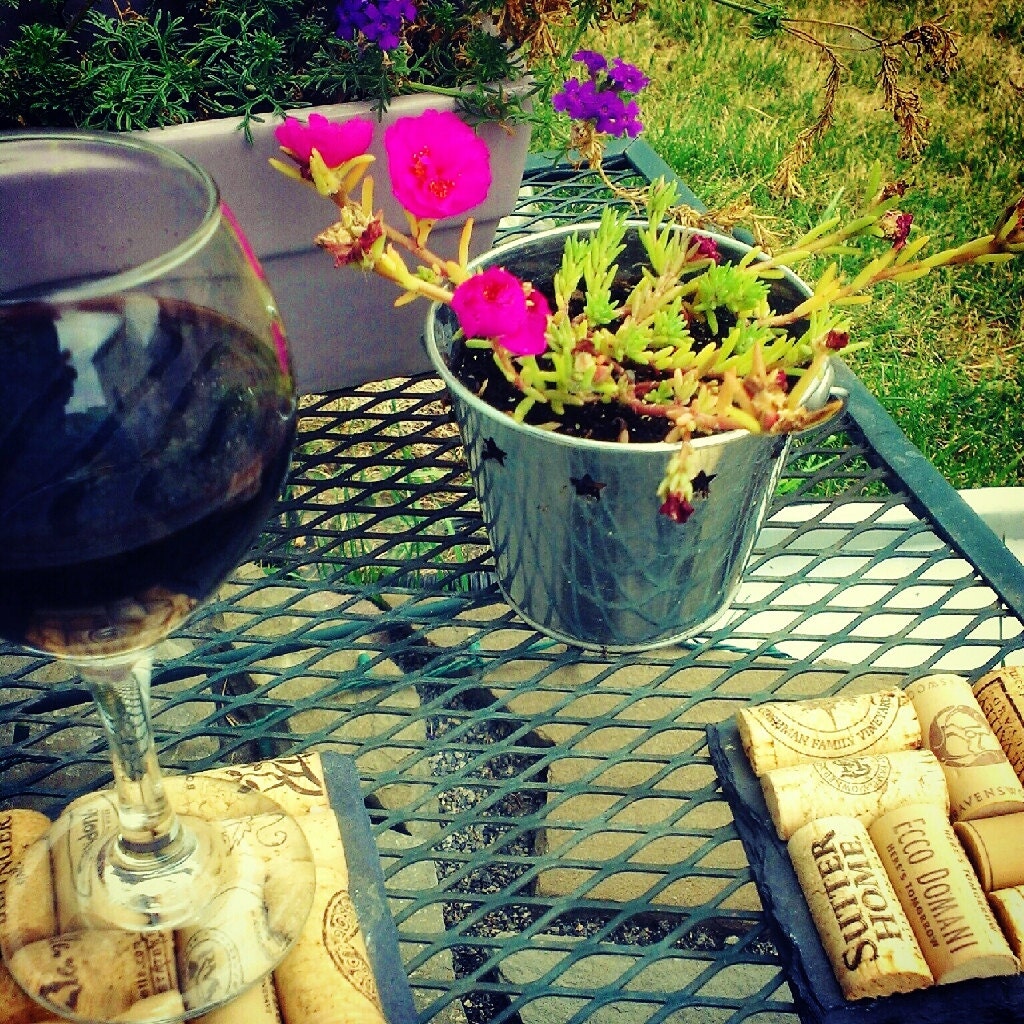 Slate Wine Cork Coasters (Set of 2)