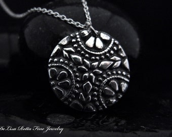 Recycled Silver Moroccan Style Pendant Necklace