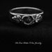 Recycled Fine Silver Rose Wedding Band Engagement Ring Diamnond Alternative
