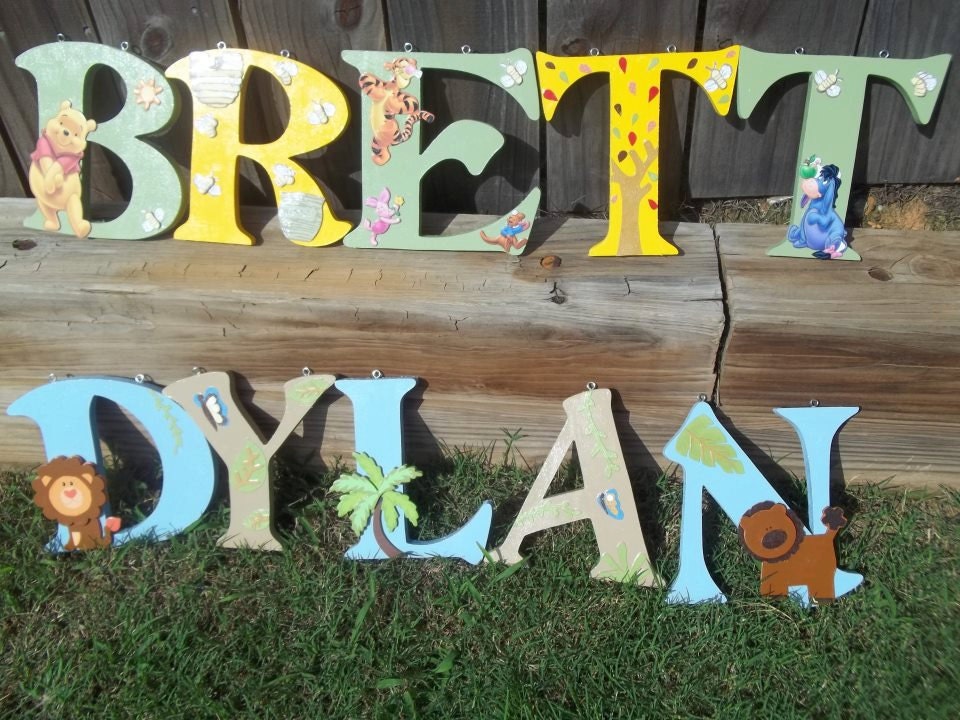 Nursery Wall Hanging Personalized Letters or Name for Baby, Child Room Decor Any Color or Theme