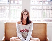 Fear-Less Off the Shoulder Comfy Couture Eco Fleece Sweatshirt