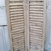 Vintage painted distressed farmhouse white shutter wooden shabby chic decor Anita Spero