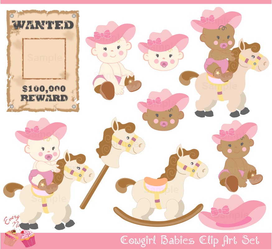 free baby cowgirl clipart - photo #11